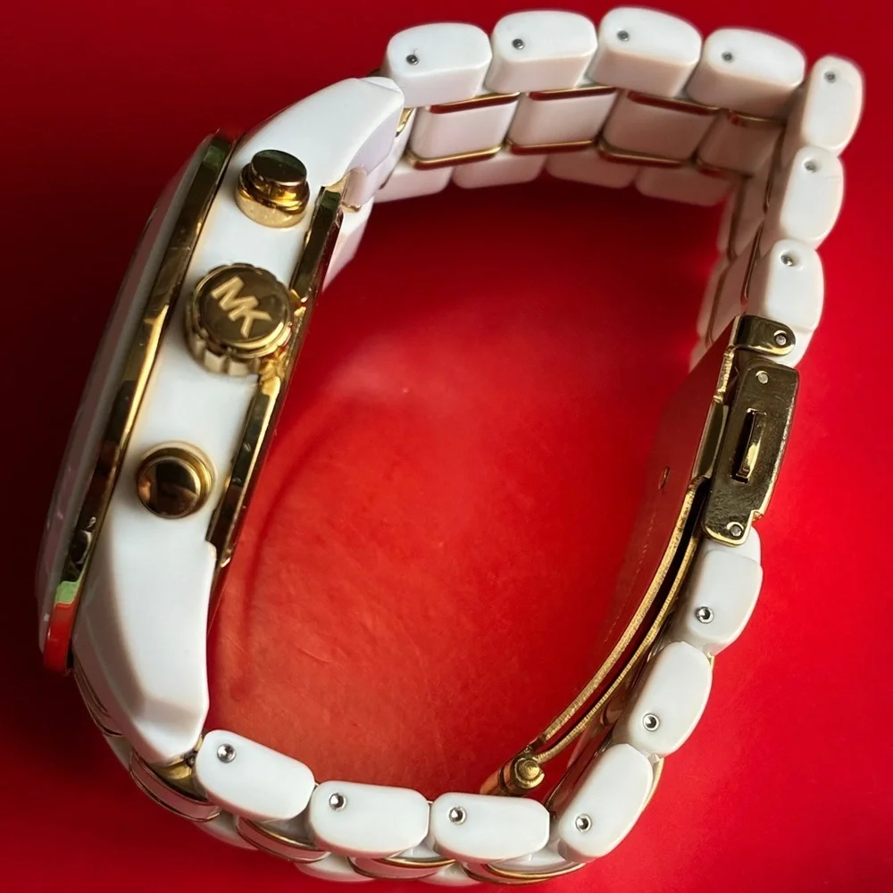 Michael Kors White and Gold Women's Watch